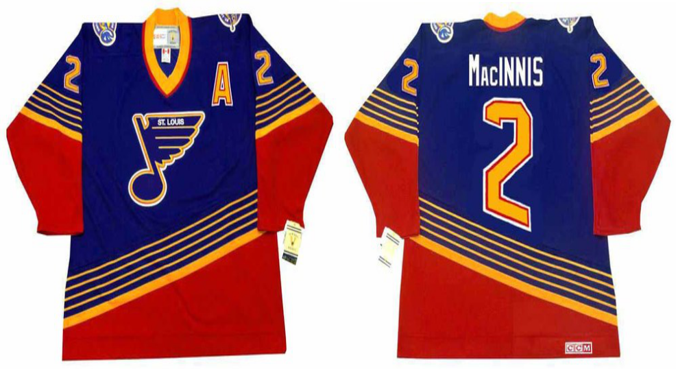 2019 Men St.Louis Blues 2 Macinnis blue CCM NHL jerseys
